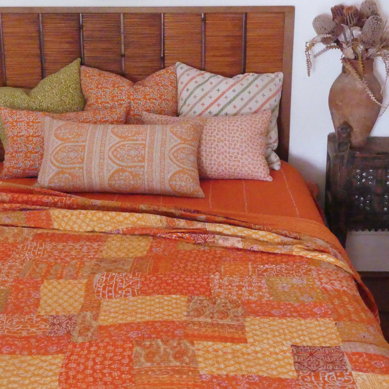 Cumquat Vintage Sari Quilt