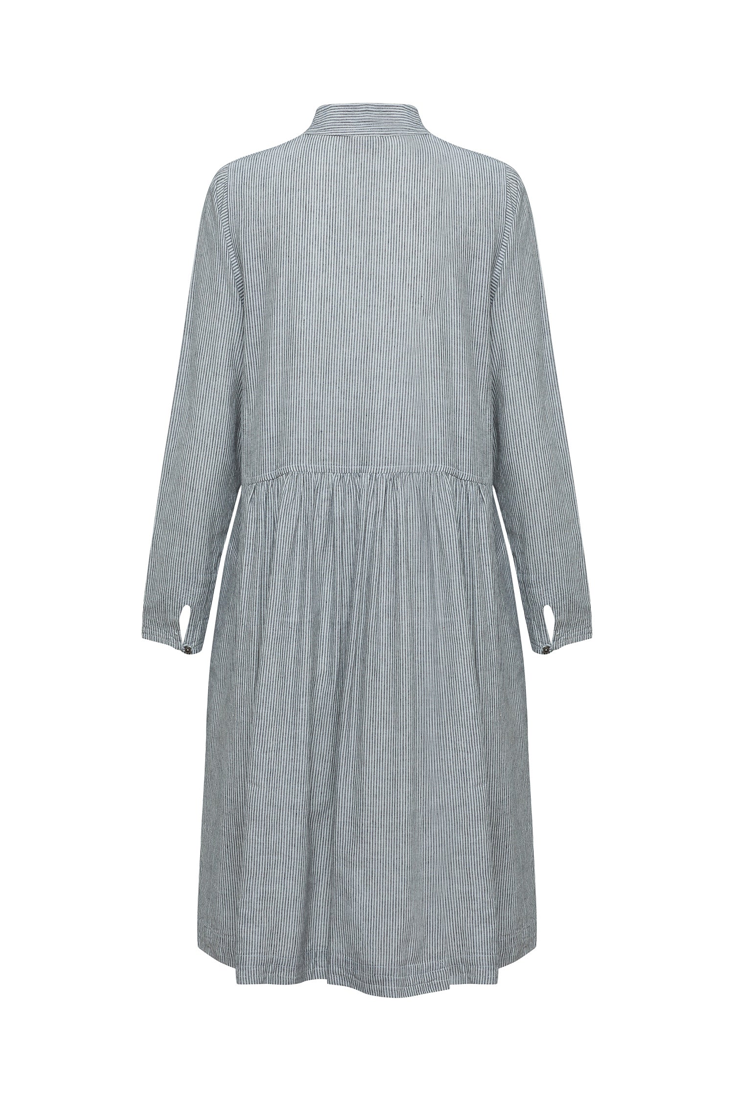 Grey Stripe Smock Dress