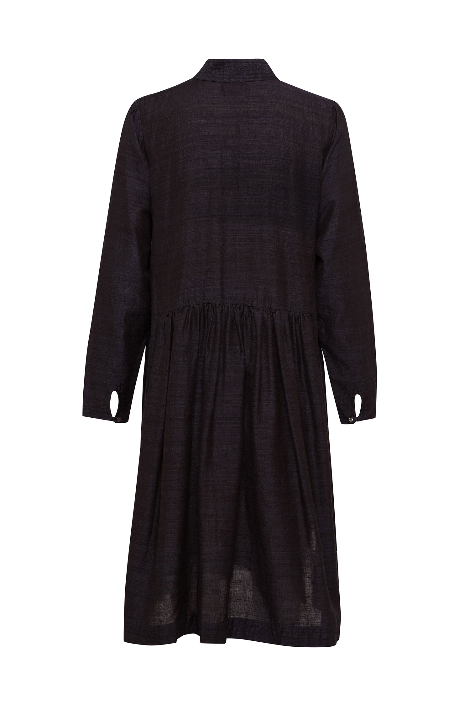 Black Indigo Silk Smock Dress