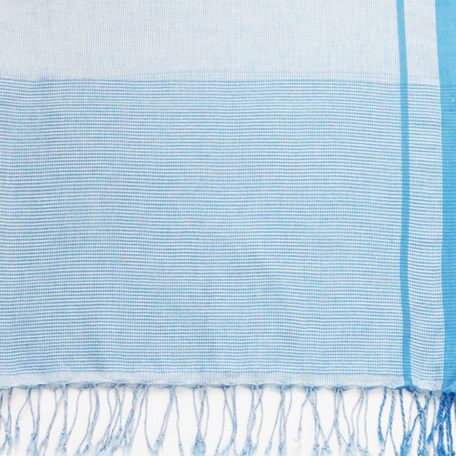 Blue Gingham Shawl